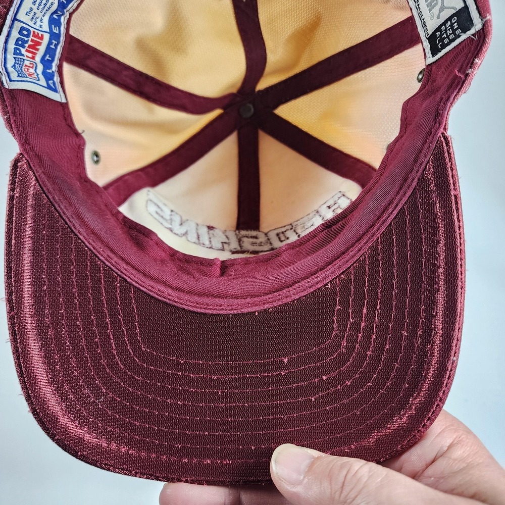 VINTAGE Washington Redskins Hat Cap Snap Back One Size Red NFL Football Puma 90s - Picture 6 of 8